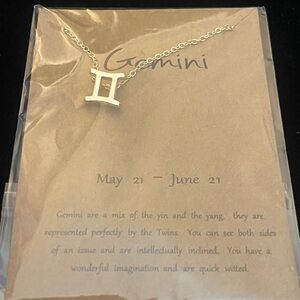 Gold tone GEMINI Pendant Necklace! NEW! PERFECT GIFT!